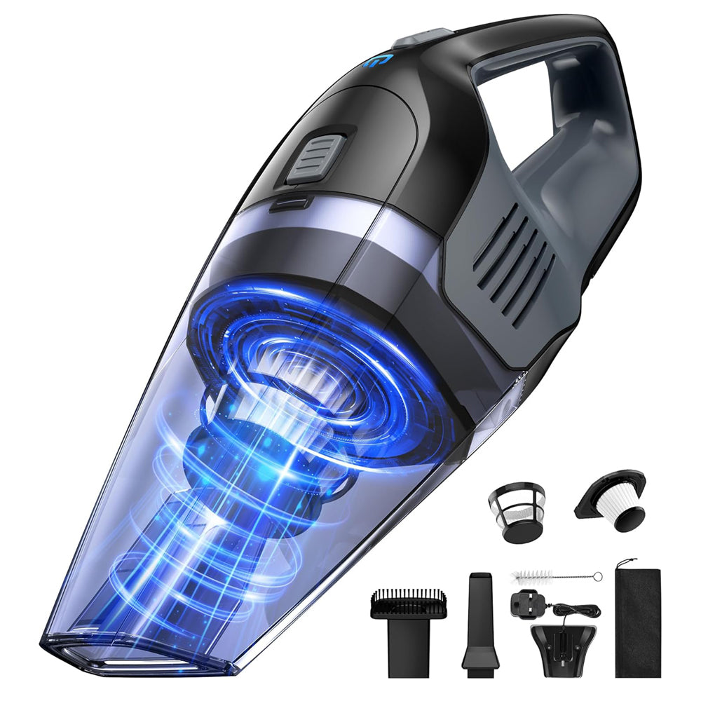 Cordless Handheld Vacuum Cleaner, Powerful Suction Portable Lightweight Mini Vacuum with 25–30Mins Long Runtime, Rechargeable Quick Charge Battery for Home, Car, Carpet, Stairs & Pet Hair Cleaning