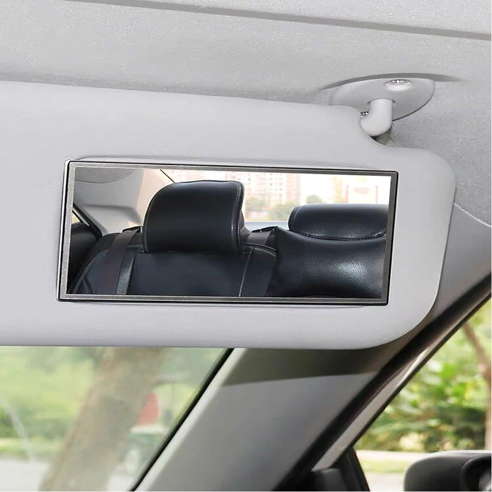 Auto Sun Visor HD Makeup Mirror – Portable Stainless Steel Car Cosmetic Mirror