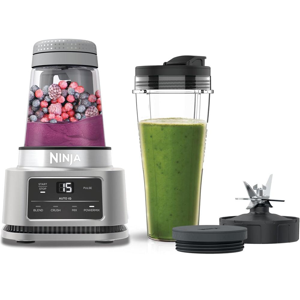 Foodi Power Nutri Blender 2-in-1 | 1100W Smoothie & Frozen Drink Maker – Silver