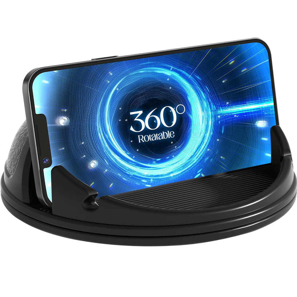 Cinati Black 360° Rotatable Silicone Car Phone Holder Mount