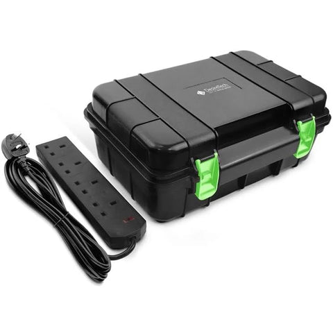 Weatherproof Outdoor Electric Box with 4 Gang 10m Extension Lead – IP54 Power Supply for Garden, Lights & DIY