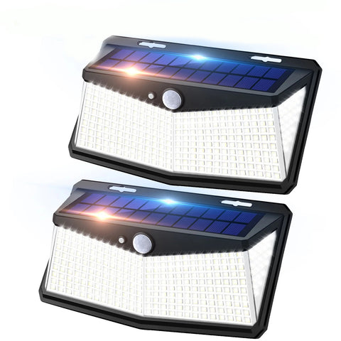 Super Bright Black Solar LED Motion Sensor Wall Light Outdoor