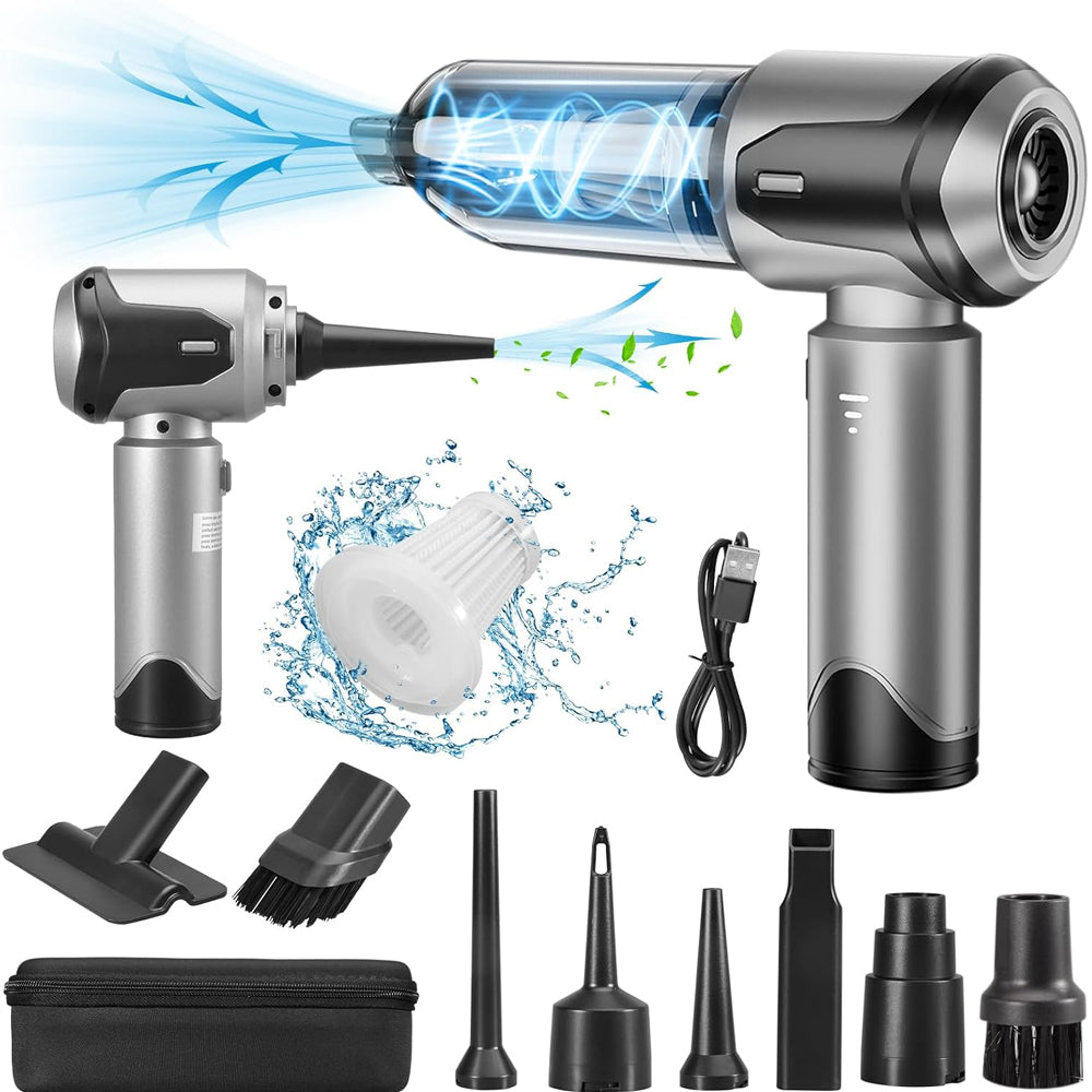 Handheld Vacuum Cleaner 22000Pa Powerful Cordless Silver Mini Vacuum