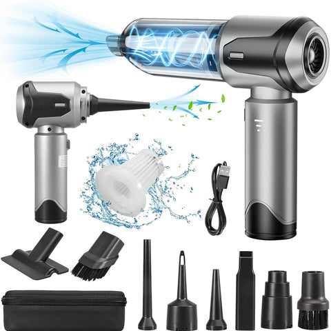 Handheld Vacuum Cleaner 22000Pa Powerful Cordless Silver Mini Vacuum