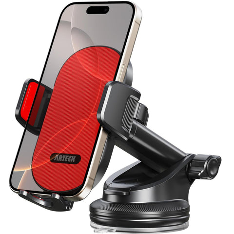 Arteck Black Universal Car Phone Mount Holder 360° Rotation