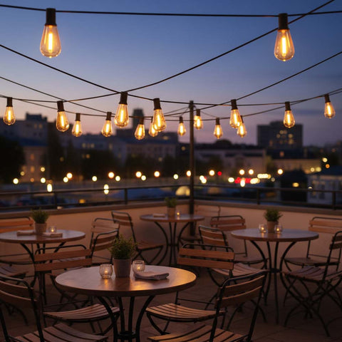 7.5M Outdoor Festoon Lights With 13 Shatterproof Bulb