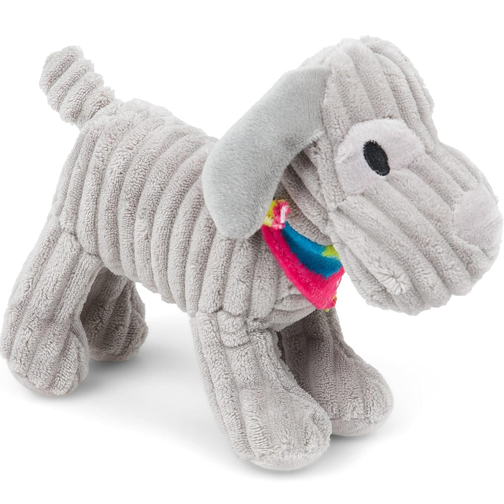 Fun Freddi Cord and Plush Puppy Dog Toy with Built-In Squeaker for Playtime, Chewing, Cuddling and Behavioural Enrichment