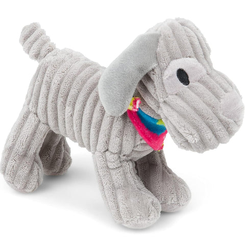 Fun Freddi Cord and Plush Puppy Dog Toy with Built-In Squeaker for Playtime, Chewing, Cuddling and Behavioural Enrichment