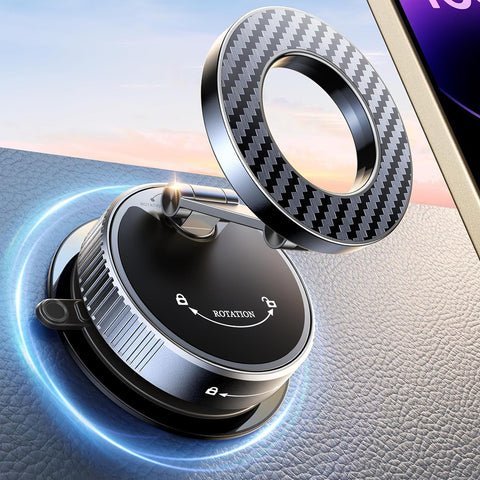 Mohard 2025 Magnetic Phone Holder for Cars Black | Nano Gel + Vacuum Suction Mount