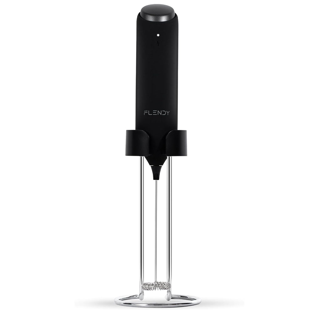 Rechargeable Milk Frother Handheld with USB-C Stand for Coffee & Drinks