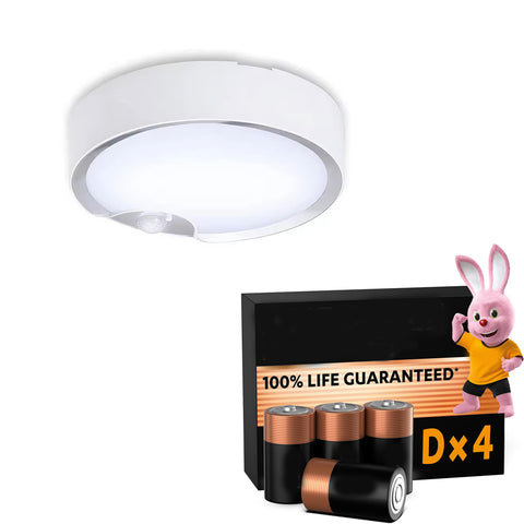 Motion Sensor Ceiling Light – Cool White LED – Wireless Battery Power
