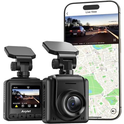 Dash Cam Front & Rear 1080P Dual Camera with 3” IPS Screen