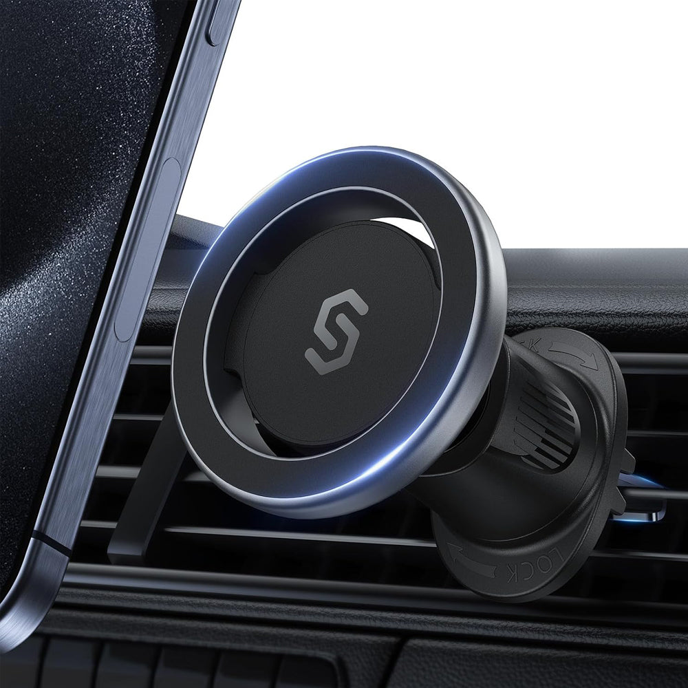 SYNCWIRE MagSafe Car Mount Black – Rotatable Magnetic Phone Holder