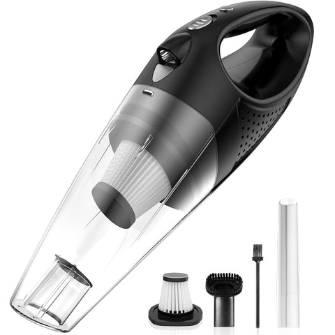 Powools Silver Handheld Cordless Vacuum Cleaner with LED Light