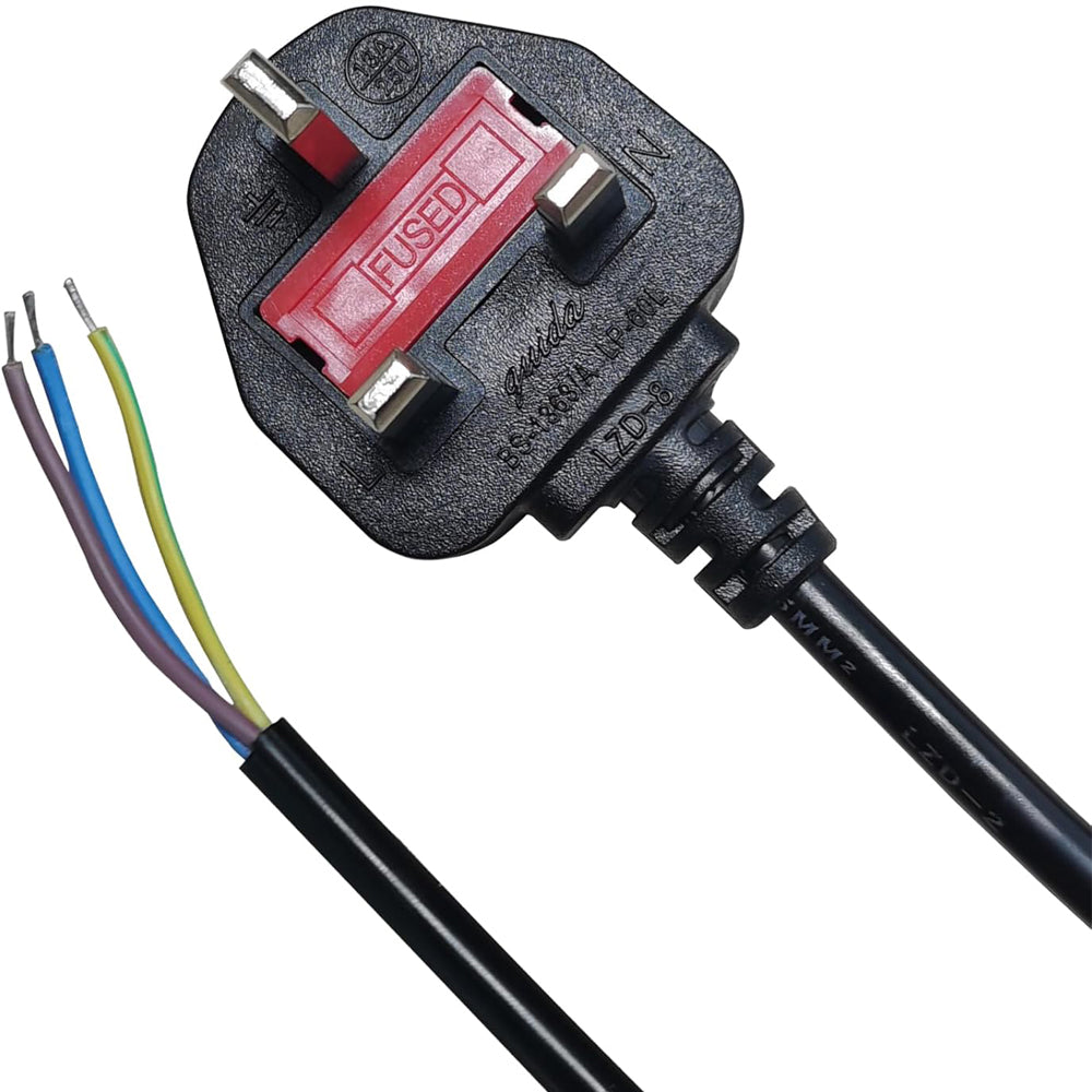 13 Amp Plug UK, Universal 3 Core Electrical Cable with 13A Fused, Compliant with BS-1363 Standard, 1.5 Metre (4.9ft) UK Plug Power Cord Compatible with Various Electrical Equipment, Black