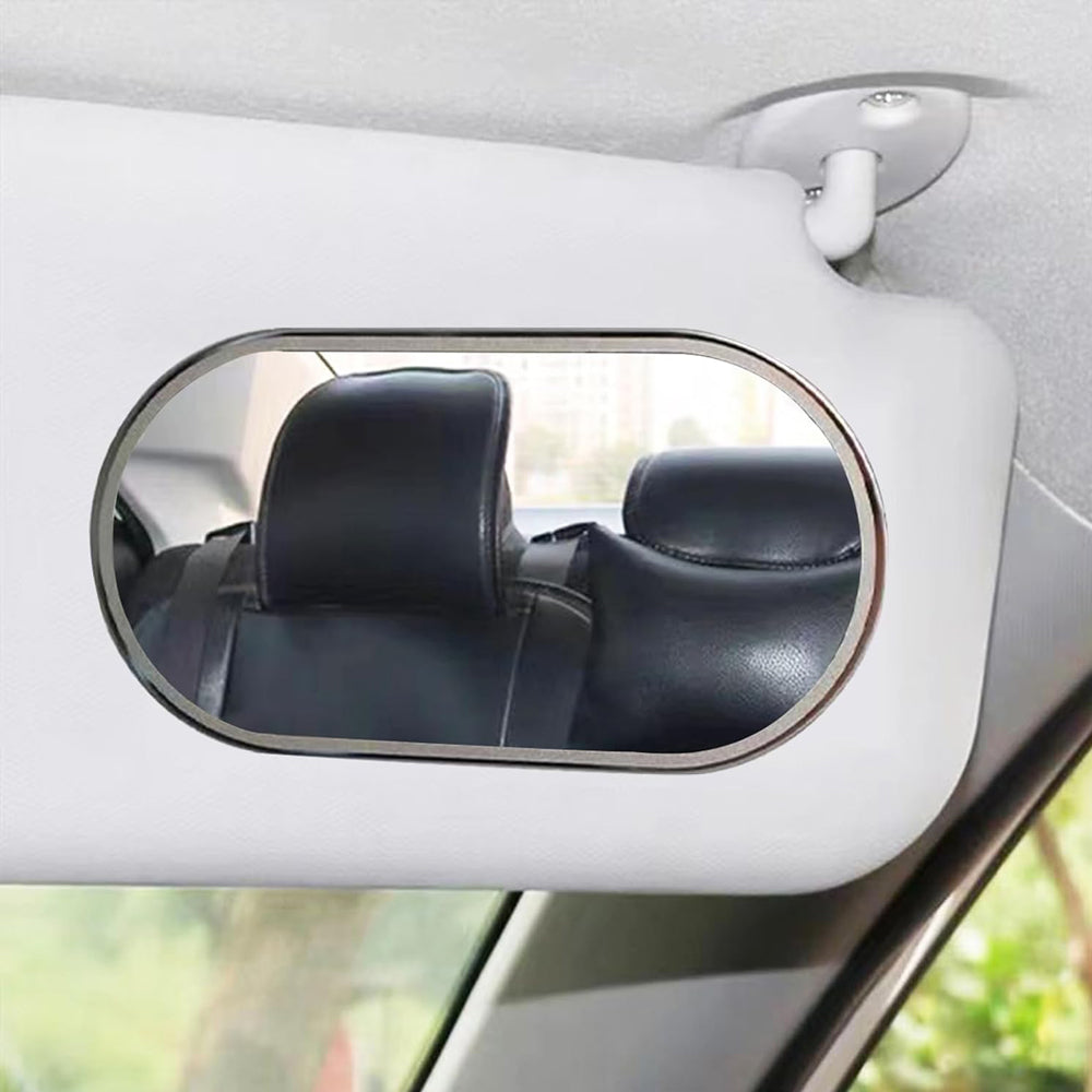 Car Interior Self-Adhesive Makeup Mirror HD Stainless Steel