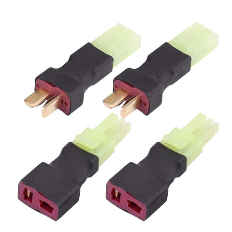 2 Pairs No Wires Mini Tamiya Style Female Male Plug to Deans T Style Plug Female Male Adapter Wireless