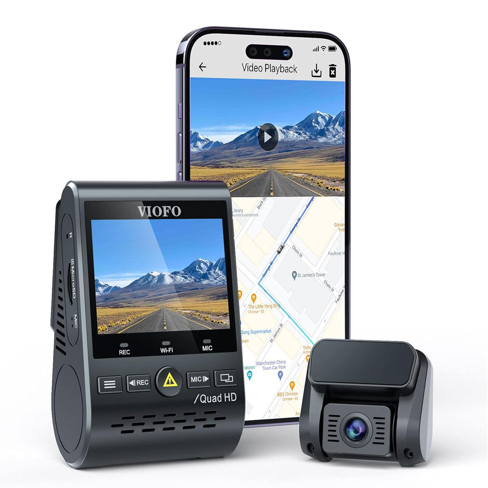 VIOFO A129 Plus Duo 2K Dual Dash Cam – Front & Rear WiFi GPS HDR