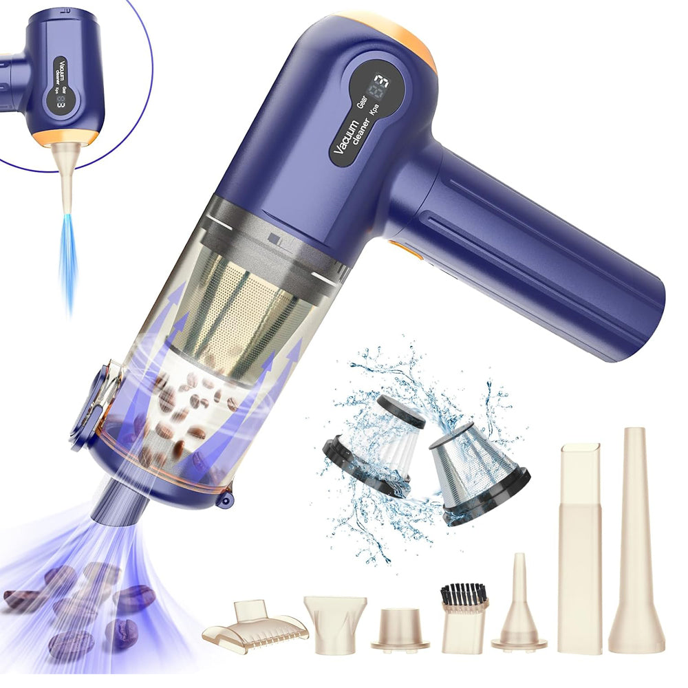 Car Vacuum Cleaner Cordless 15000Pa Handheld with LED Display – Purple