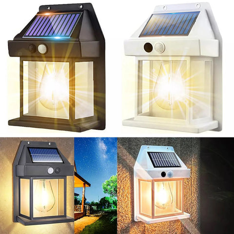 Solar Wall Lantern LED Motion Sensor Outdoor Garden Light