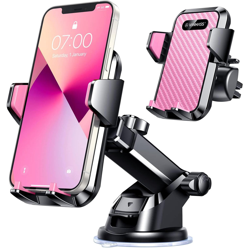VANMASS Car Phone Holder 2025 Pink - 85+ lbs Strong Suction Mount