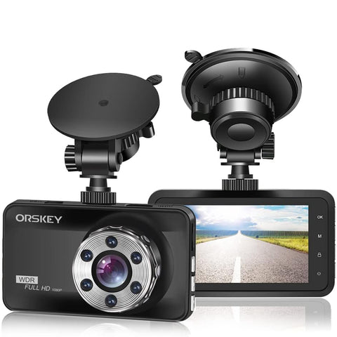 ORSKEY Dash Cam 1080P Full HD Car Camera with Night Vision