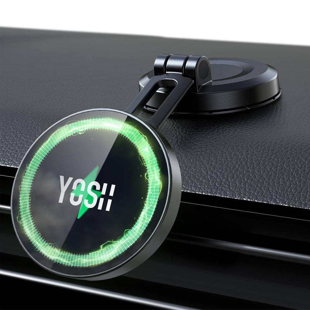 MagSafe Car Charger Mount 15W Fast Wireless Charging Alloy Foldable