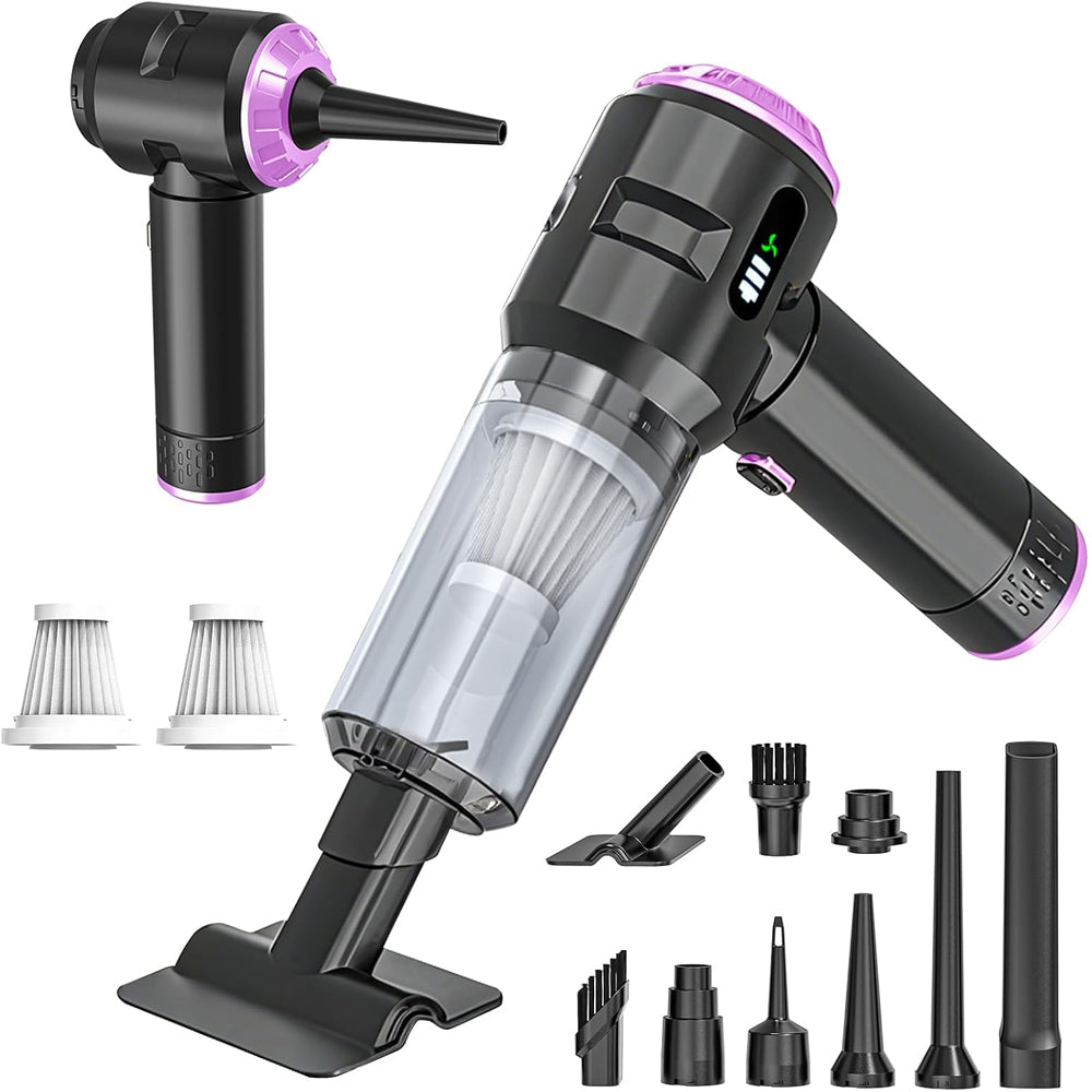 Handheld Vacuum Cleaner 23000Pa Cordless Mini Car & Home Black Purple