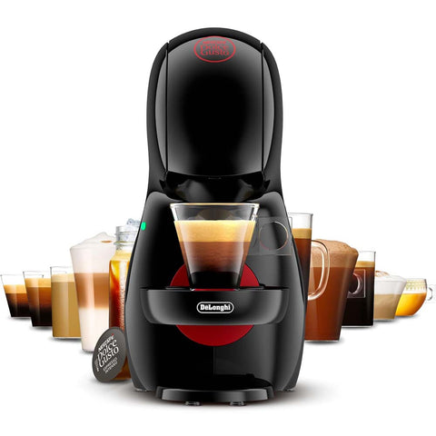 Nescafé Dolce Gusto Piccolo XS Manual Pod Coffee Machine by De’Longhi – Compact 15 Bar Pressure Coffee Maker, Hot & Cold Drink Options, Eco Mode, Black Red