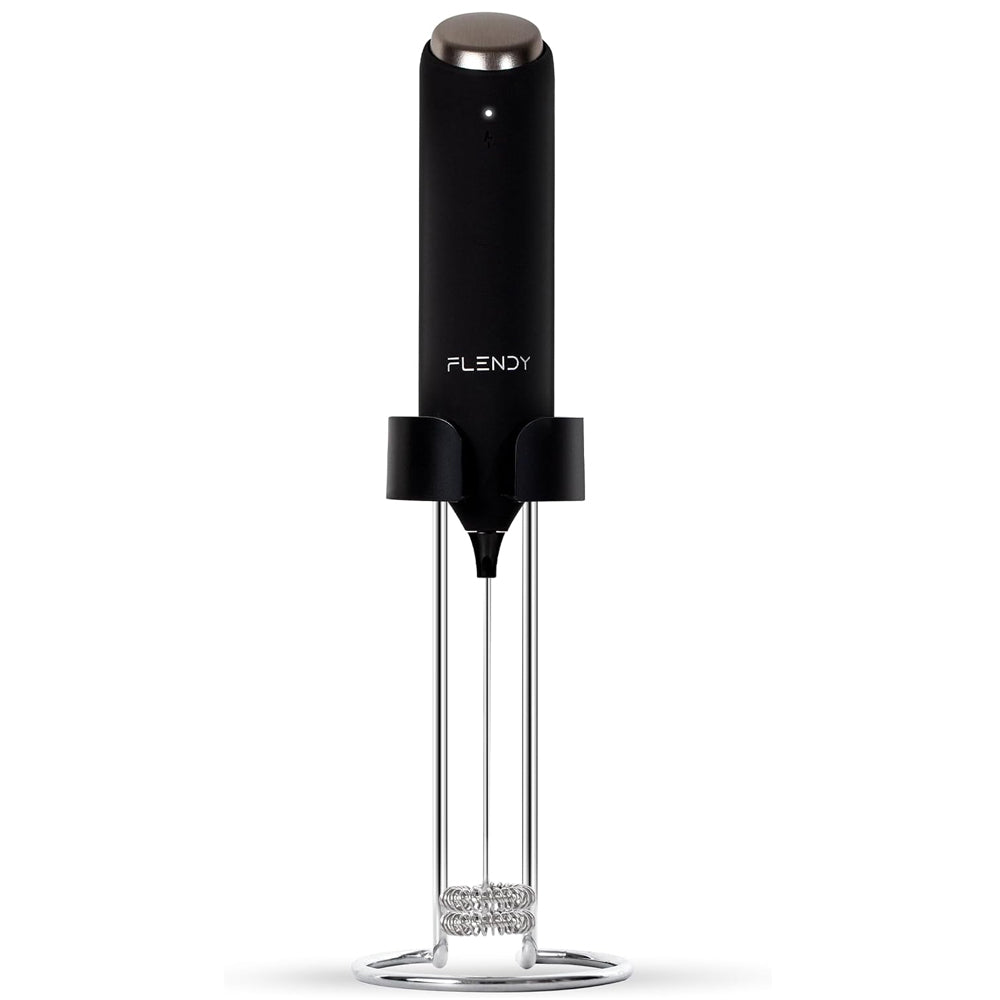 Rechargeable Milk Frother Handheld with USB-C Stand | Coffee Whisk Mixer