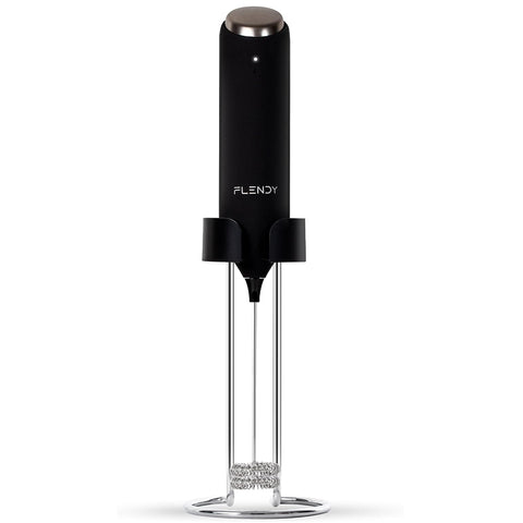 Rechargeable Milk Frother Handheld with USB-C Stand | Coffee Whisk Mixer
