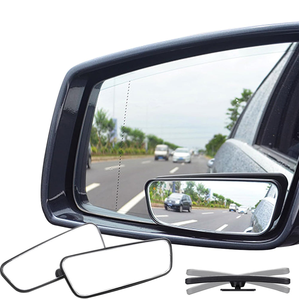 Ampper Rectangle Blind Spot Mirror Pack of 2 – HD Convex Wide Angle Rearview Car Mirror