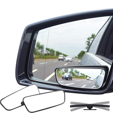 Ampper Rectangle Blind Spot Mirror Pack of 2 – HD Convex Wide Angle Rearview Car Mirror