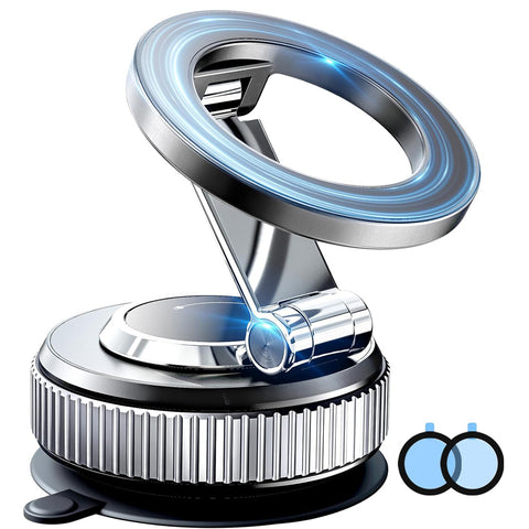 MOGU Magnetic Car Phone Holder Black – 360° Adjustable Vacuum Suction Mount