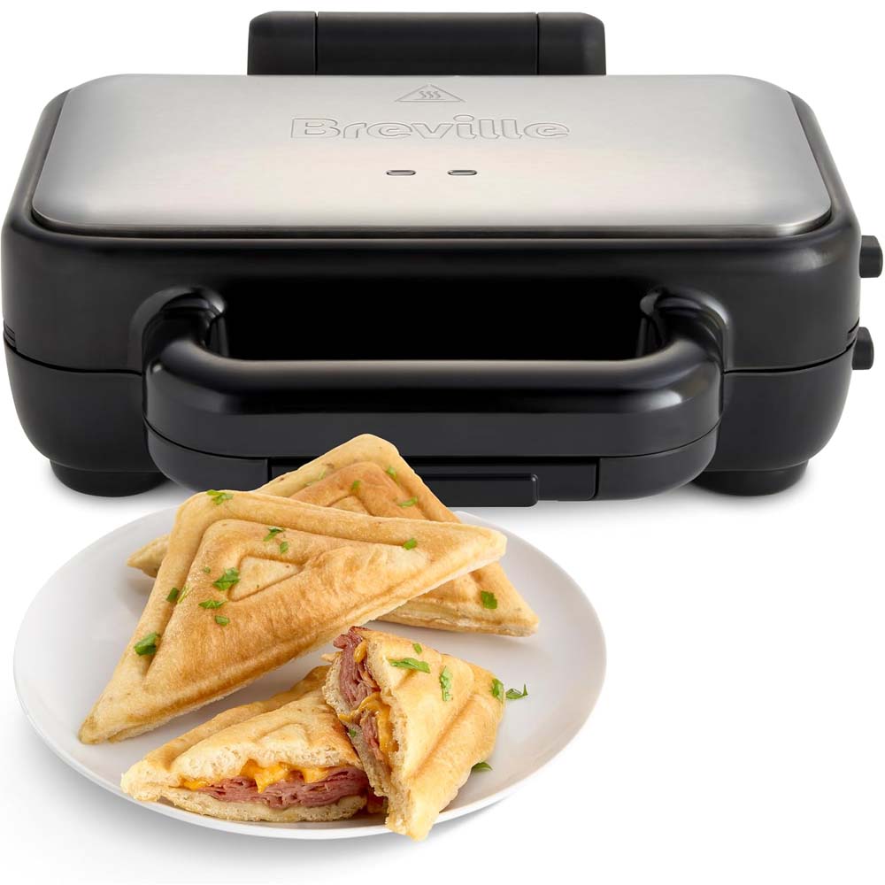 Stuff ’n’ Press Deep Fill Toastie Maker | 2 Slice Sandwich Toaster Black