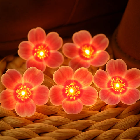 Flower String Lights Fairy Pink Cherry Blossom Lights 13 Feet 40 LEDs USB and Battery Operated Decorative Lights for Girls Bedroom Indoor Outdoor Wedding and Valentines Day