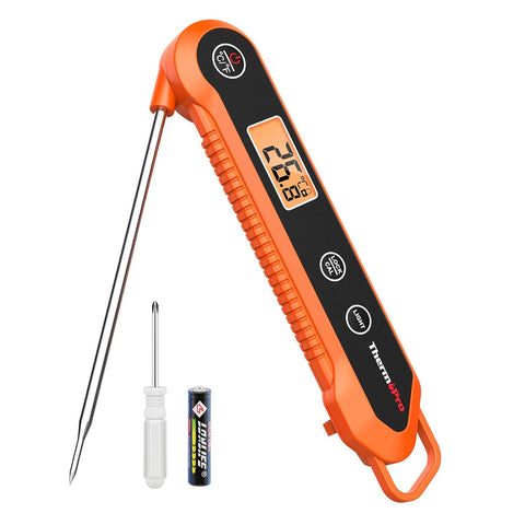 TP03H Orange Meat Thermometer IPX6 Waterproof Digital Food Probe