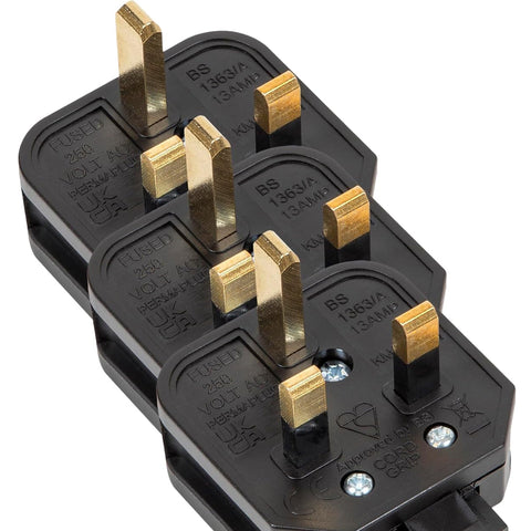 Sealey Pl/13/3S Rubber Plug 13Amp Extra Heavy-Duty (Pack of 3)