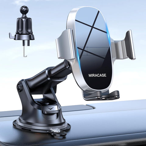 Miracase 4-in-1 Black Car Phone Holder 360° Rotatable Mount