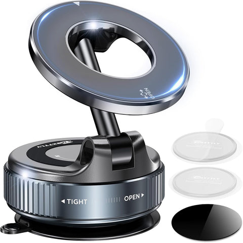 Vmag-S1 Black Vacuum Magnetic Phone Holder for Car 360° Rotatable