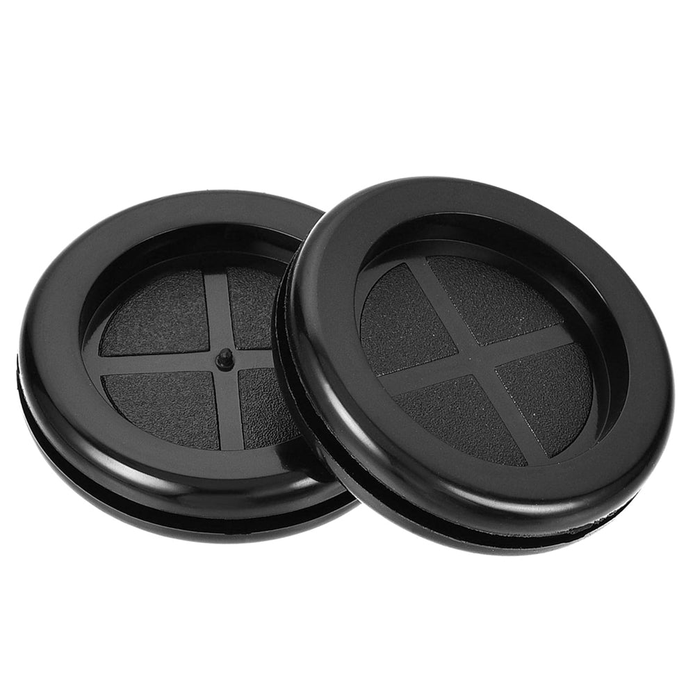 8Pcs Round Rubber Grommets, 32mm Double-Sided Rubber Hole Plug Electrical Wire Gaskets, Black Rubber Hole Synthetic Rubber Plug for Wire, Cable and Plugs Protection