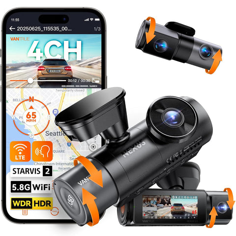 Vantrue N5S 4-Channel 360° Dash Cam with STARVIS 2 & IR Night Vision