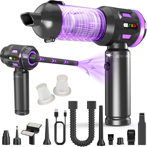 JEMORA Handheld Vacuum Cleaner Black 22000Pa Cordless Car & Home