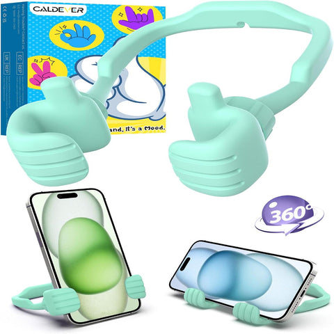 Green Thumbs Up Phone Stand – 360° Rotating Adjustable Lazy Desk Holder