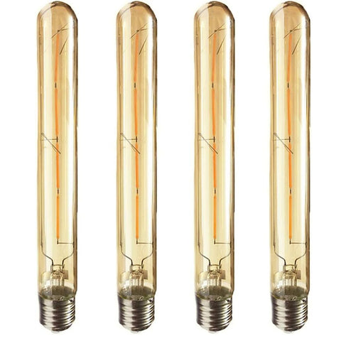 Edison Vintage Tube Lamp E27 4 W T30-225 Test Tube Flute Light Bulb, 400 lm, AC 220-240 V, E27 T30 LED Filament Light Bulb, Warm White (2700 K), Not Dimmable [Energy Class B]