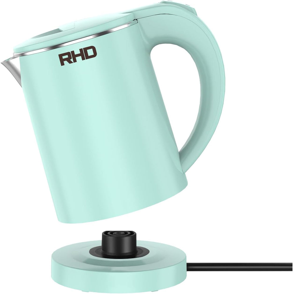 0.5L Small Portable Electric Kettle – Stainless Steel Travel Kettle, Fast Boil, Auto Shut-Off & Boil-Dry Protection – Green