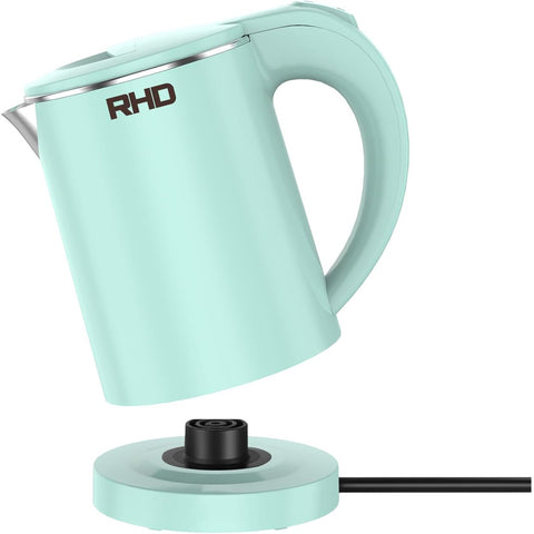 0.5L Small Portable Electric Kettle – Stainless Steel Travel Kettle, Fast Boil, Auto Shut-Off & Boil-Dry Protection – Green