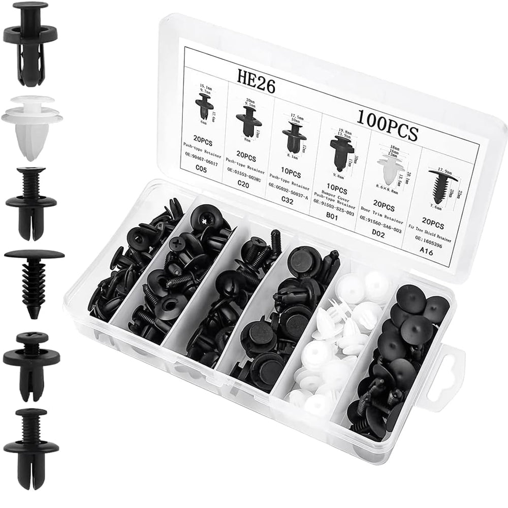 Car Push Retainer Clips & Auto Fasteners Set