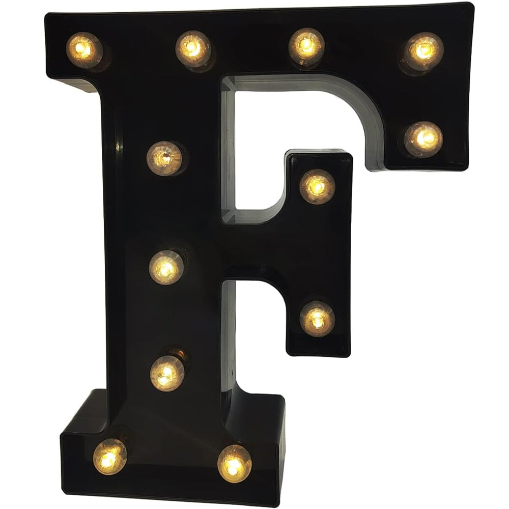 LED  Letter F Battery Powered Light