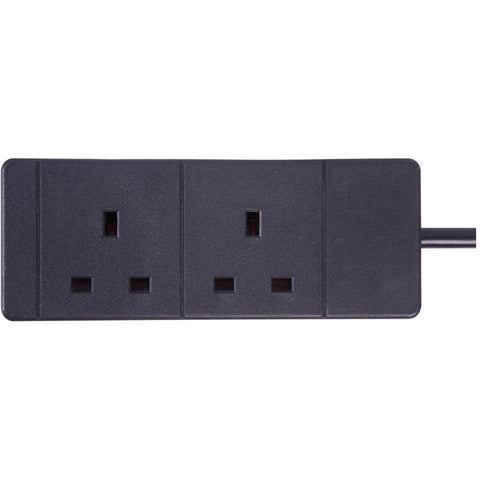 PRO ELEC 2 Socket Extension Lead 10m Black